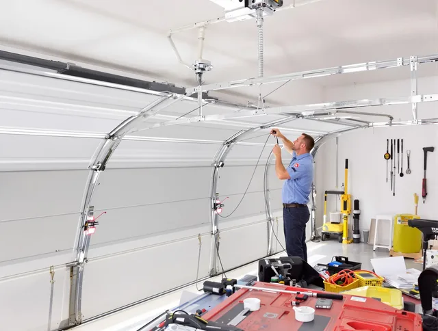 Garage door cable repair service by Rockland Garage Door Repair in Rockland