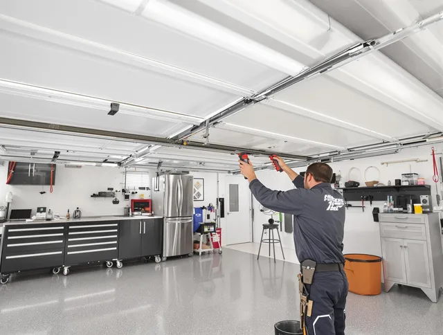 Overhead garage door repair service by Rockland Garage Door Repair in Rockland