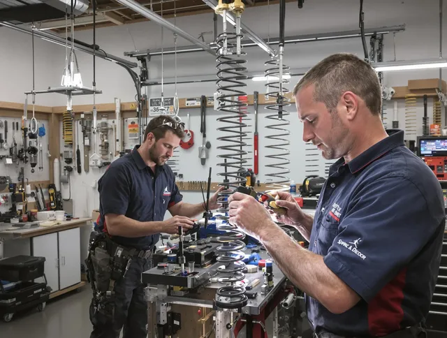 Garage door spring repair service by Rockland Garage Door Repair in Rockland
